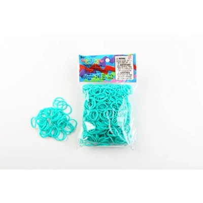 Abbildung von Elastische Regenbogen Gummibänder, Blau/Grün
