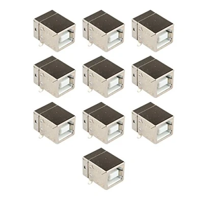 Abbildung von Futheda 10 PCS Micro USB2.0 Klinkenbuchse Stecker Typ B Buchse Port 4 Pin 90 Grad PCB DIP
