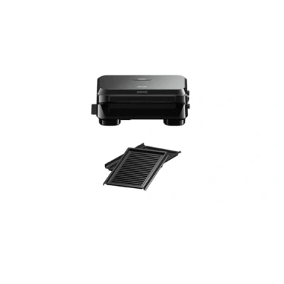 Abbildung von Braun SnackMaker 5 SM5001, Smörgåsgrill med Avtagbara Plattor, i Gjuten Aluminium, Diskmaskinssäkra 800W, Svart