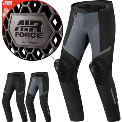 Abbildung von SHIMA Rush Motorradhose Damen mit Protektoren Mesh Airforce Knieprotektoren Sommer Luftig Motorrad Hosen Wasserdicht Motorradkombi Motorradjacke Rosa (Pink, Frauen, Textilehose, Größe M)