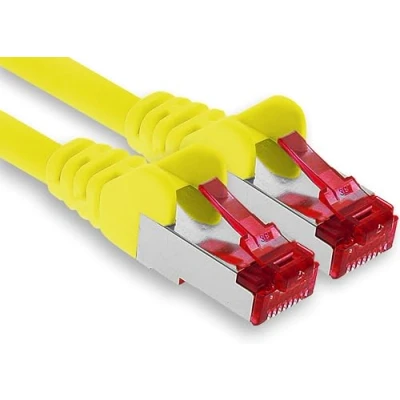 Abbildung von 1aTTack.de 1x 20m CAT6 Patchkabel S/FTP PIMF Schirmung CAT.6 RJ45 Netzwerkkabel Ethernetkabel DSL LAN Router Switch Modem Patchfeld gelb 1 Stück