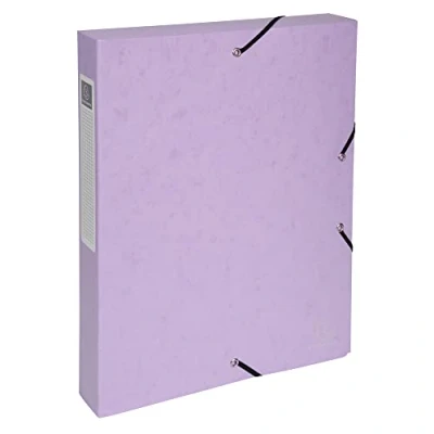 Abbildung von Exacompta 59570E Premium Sammelbox Aquarel aufgebaut mit Gummizug 60 mm breit aus Colorspan Karton Rückenschild für DIN A4 Archivbox Heftbox Dokumentenbox Zeichenbox 1 Stück Zufallsfarbe