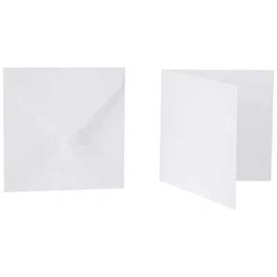 Abbildung von Craft UK 2382 12,7 x cm weiße gehämmerte Karte und Umschlag, 50 Stück, weiß gehämmert, 300 g/m², 5