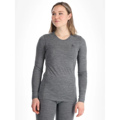 Abbildung von Odlo CREW NECK Unterhemd/shirt, Damen, Größe: 30/32, steel grey melange