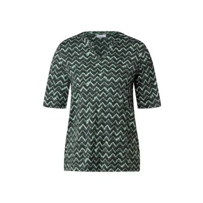 Abbildung von CECIL Damen B322918 T Shirt mit Minimal Print, Slate Khaki, XS