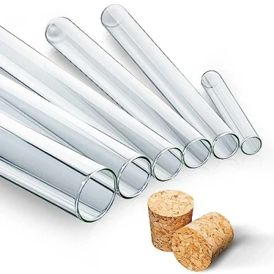 Abbildung von Tuuters 25x Glas Reagenzgläser mit Korken Verschluss Presskorken (160 x Ø 16mm)