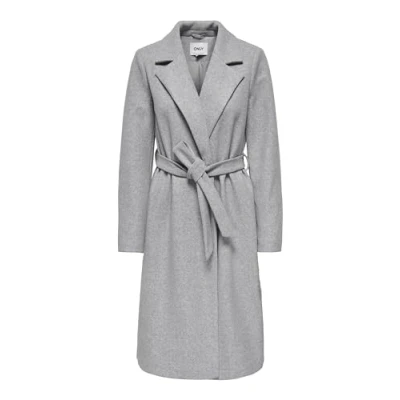 Abbildung von Only Damen Onlalvilda Life Wrap Coat Otw Noos Mantel, Light Grey Melange, 32