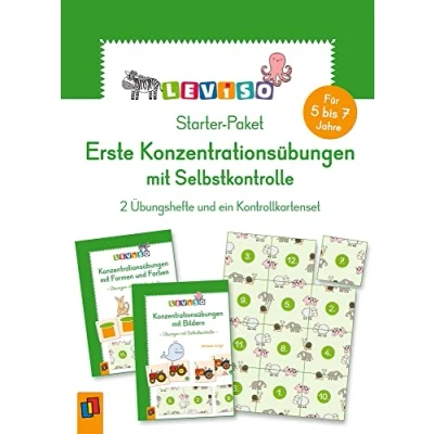 Abbildung von Starter Paket Erste Konzentrationsübungen mit Selbstkontrolle: 2 Übungshefte und ein Kontrollkartenset (LEVISO)