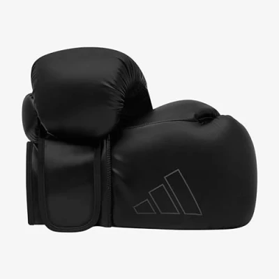 Abbildung von adidas Boxhandschuhe Hybrid 80 geeignet fürs Boxen, Kickboxen, MMA, Fitness &amp; Training für Kindern, Männer oder Frauen Schwarz 8 oz