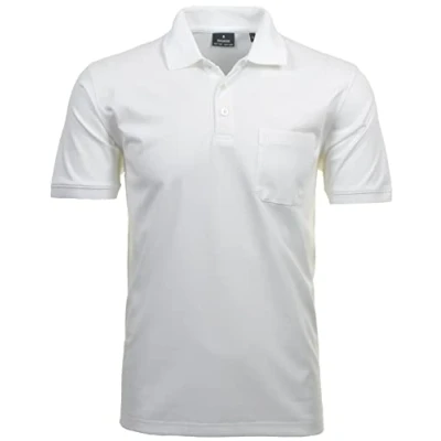 Abbildung von RAGMAN Herren Kurzarm Softknit Poloshirt ,Gr: 5XL ,Farbe: Weiß