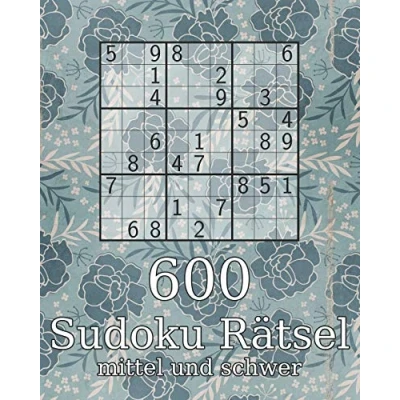Abbildung von 600 Sudoku Rätsel mittel und schwer: Rätselbuch inkl. Lösungen Logikrätsel Geschenk für Erwachsene, Großeltern oder Senioren
