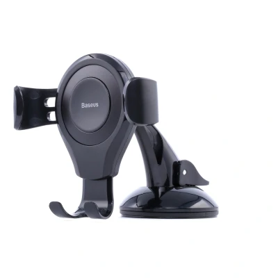 Abbildung von Baseus Osculum Type Gravity Car Mount Handyhalterung für das Auto Armaturenbrett schwarz Aluminium