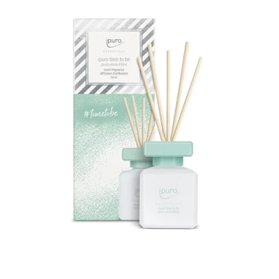 Abbildung von ipuro Essentials Raumduft TIME to BE 50ml / Raumerfrischer mit Orange, Zitrone, Schwarze Johannisbeere, grüner Apfel, Pfingstrose, Maiglöckchen Duft Aroma/Diffuser Stäbchen/Lufterfrischer