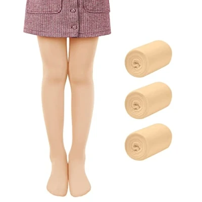Abbildung von Libella 3er Pack Ballett Strumpfhose für Mädchen Tanzstrumpfhose mit Fuß 80 DEN Blickdicht Mikrofaser Farbig 27251 Haut 158 164