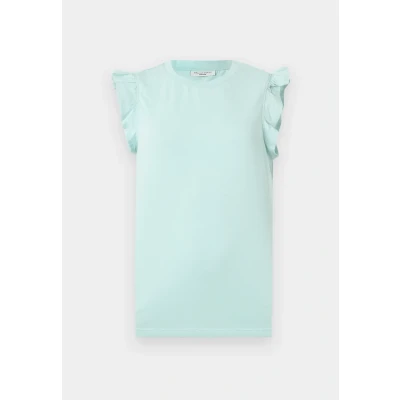 Abbildung von Marc O&#039;Polo Denim Damen T Shirt mit Ärmel Volant Regular Fit, Blau (Blue Fog), S