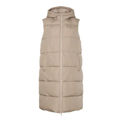 Abbildung von Pieces Pcbee Newlong Puffer Weste, Damen, Größe: Medium, Silver mink