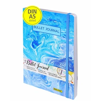 Abbildung von ONLINE Bullet Journal, Aquarell, Dotted Notizbuch mit Soft Cover, Gummiband, DIN A5, 90g/m² FSC Papier, 192 Seiten