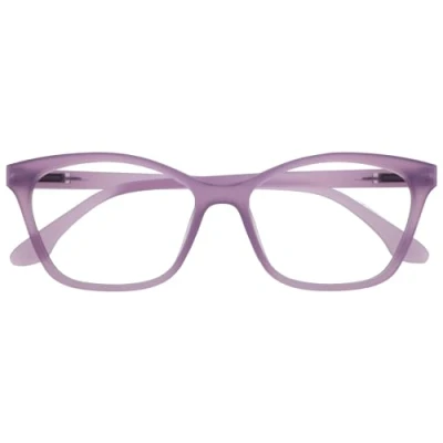 Abbildung von OPULIZE KAT Lesebrille Cat Eye Katzenaugen Fassung Mattes Lila Herren &amp; Damen Federscharniere R59 5 +3.00