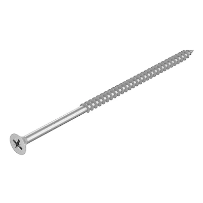 Abbildung von SECCARO Spanplattenschraube 6 x 140 mm, Edelstahl V2A VA A2, Holzschraube mit Teilgewinde, Kreuzschlitz/PZ, 50 Stück