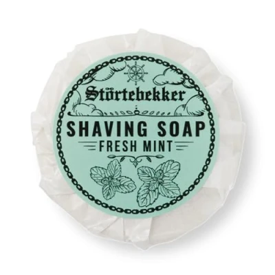 Abbildung von Störtebekker® Premium Rasierseife Fresh Mint 70g Handgefertigte Seife für ergiebigen Rasierschaum Perfekt die Rasur mit Rasierhobel &amp; Rasiermesser Vegane Damen Herren