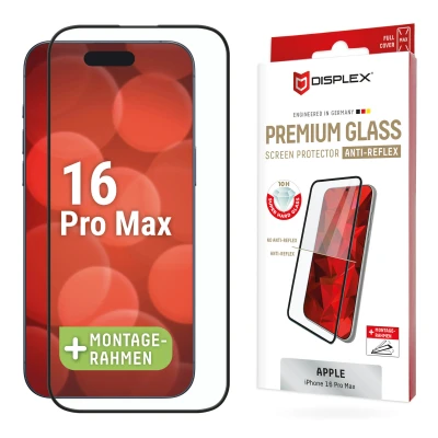 Abbildung von Apple iPhone 16 Panzerglas Displex Real Glass FC Bildschirmschutzfolie Full Cover für das