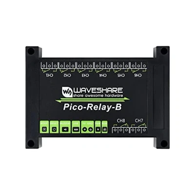 Abbildung von Waveshare Industrial 8 Channel Relay Module for Raspberry Pi Pico Power Supply Isolation Photocoupler