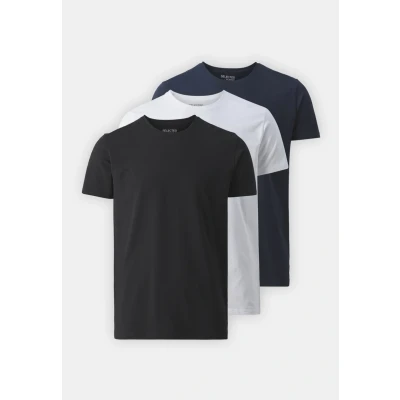 Abbildung von Selected Homme Slhroland Oneck TEE 3 PACK Tshirt basic, Herren, Größe: Small, Black/navy blazer/bright white