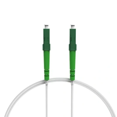 Abbildung von nexinex OS2 weißes Glasfaserkabel LC/APC auf (1m) Patchkabel Simplex Singlemode FTTH Glasfaser LWL Lichtwellenleiter Kabel LC/LC