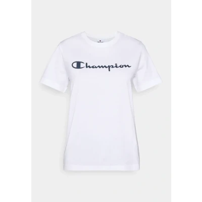 Abbildung von Champion Basics Crewneck Large LOGO Tshirt print, Damen, Größe: XS, White