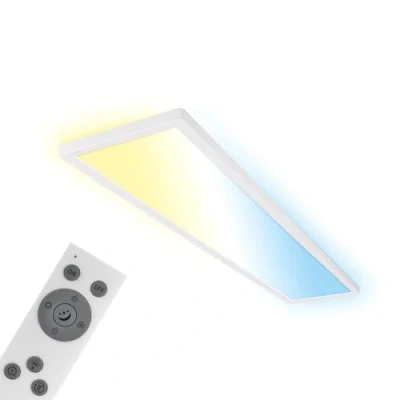 Abbildung von BRILONER LED Deckenlampe 98cm mit indirektem Licht, flach, dimmbar, CCT, Lampe, Deckenleuchte, Wohnzimmerlampe, Panel, Küchenlampe, Schlafzimmerlampe, 98x20x3 cm, Weiß