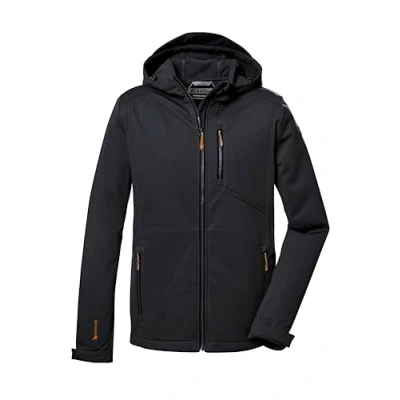 Abbildung von killtec Herren Softshelljacke/Outdoorjacke mit abzippbarer Kapuze KOS 320 MN SFTSHLL JCKT, schwarz, L, 41544 000