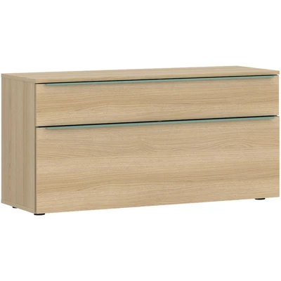 Abbildung von TOM TAILOR HOME Lowboard "COLOR PUZZLE 3 1 Klappe Schublade mit farbigem Griff und Füßen" Kommode, Breite 110 cm,mit Schublade, viel Stauraum