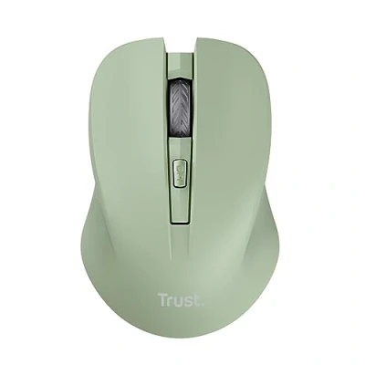 Abbildung von Trust Mydo Leise Funkmaus, 82% aus Recyclingkunststoff, 1000 1800 DPI, Verstaubarer USB Mikroempfänger, RF 2.4GHz, für Rechts und Linkshänder, Maus Kabellos Laptop, PC, Mac Grün