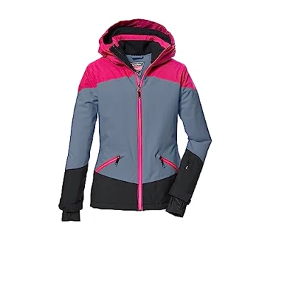 Abbildung von killtec Mädchen Skijacke wasserdicht/Funktionsjacke mit Kapuze und Schneefang KSW 151 GRLS SKI JCKT, blaugrau, 140, 41187 000