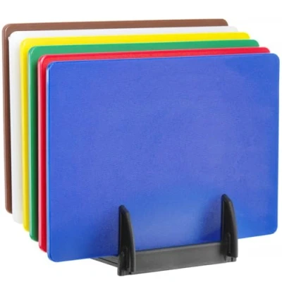 Abbildung von HENDI Satz mit 6 Schneidebrettern HACCP Rack, farbig, Stück, Schneidebrettset, spülmaschinenfest, 450x300x(H)10mm, Polyethylen, Polypropylen