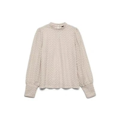 Abbildung von Vero Moda Vmbecca HIGH NECK JRS Bluse, Damen, Größe: XS, Pumice stone