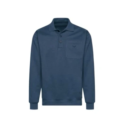 Abbildung von Trigema Herren Langarm Polo aus Sweat Qualität