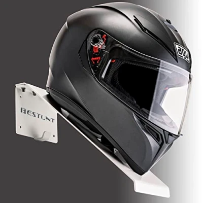Abbildung von BESTUNT Helmbügel zur Befestigung der Halterung für Tablet Motorrad an Wand (weiß)