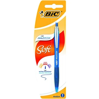 Abbildung von BIC Druckkugelschreiber Atlantis Soft (0.32 mm, Blister à 1 Stück) blau
