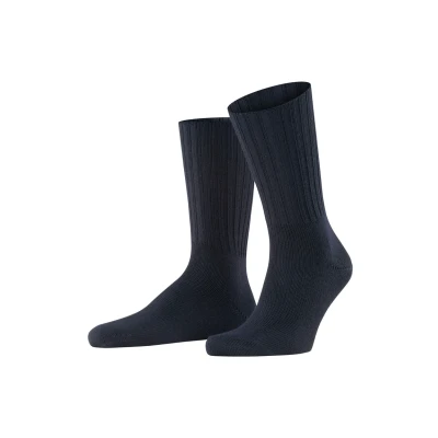 Abbildung von FALKE Herren Socken Nelson M SO Wolle einfarbig 1 Paar, Blau (Dark Navy 6370), 43 46