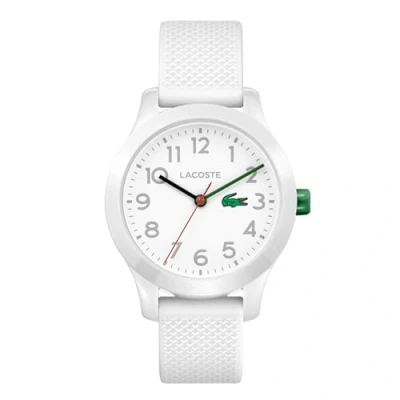 Abbildung von Lacoste Analog Quarzuhr für Kinder mit Weisses Silikonarmband 2030003
