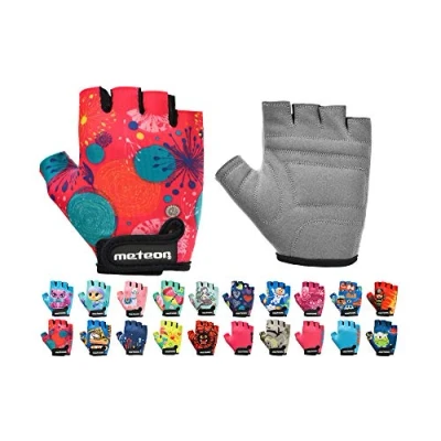 Abbildung von meteor Kinder Fahrradhandschuhe Bike Gel BMX Handschuh Jungen Fahrrad Handschuhe Mädchen radhandschuhe Scooter Tretroller Fahr Rad