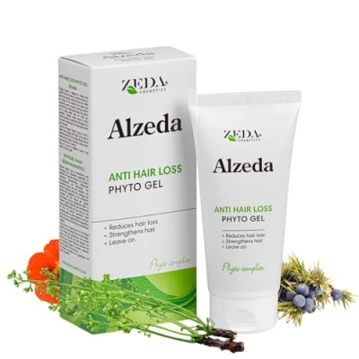 Abbildung von ALZEDA Gel gegen Haarausfall 100ml mit brennnessel, klettenwurzel, wacholderöl, chinin Anti Haarverlust fördert das Wachstum für kräftiges Haar Männer und Frauen Haarwuchs