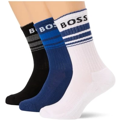 Abbildung von BOSS Freizeitsocken »3P QS Rib Stripe CC«, (Packung, 3 Paar), mit Logo