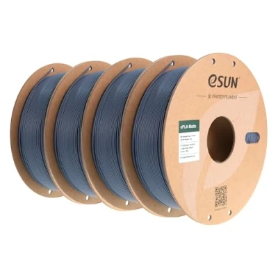 Abbildung von eSUN Upgraded Matte PLA Filament 1.75mm, 3D Drucker Filament, glanzfreie Farbe, mattierte Textur, 1KG pro Spule, 4 Spulen für Drucker, Dunkelgrau