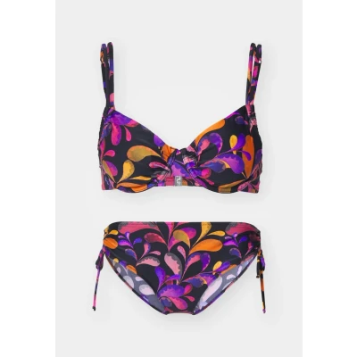 Abbildung von Lascana Vivance BY WIRE Herbal SET Bikini, Damen, Größe: 44xC, Black