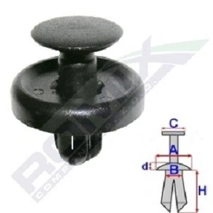 Abbildung von ROMIX B25837 Clip, Zier /Schutzleiste TOYOTA: Corolla IX Hatchback, Auris Avensis II Station Wagon