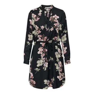 Abbildung von ONLY Damen Onlcory Life L/S V Neck Tunic WVN Noos Tunika Top Für Den Alltag Mit Volumenärmeln Und Stylischem Ausschnitt, Black, XS