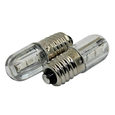 Abbildung von 2X Schraubsockel E10 LED Ersatz Beleuchtung warmweiß weiß Sparlampe 6V