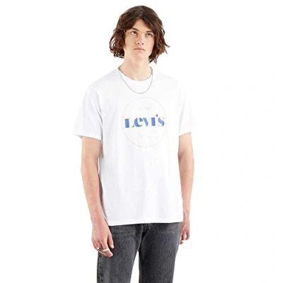 Abbildung von Levi&#039;s Herren Ss Relaxed Fit Tee T Shirt,Ssnl Mv Logo *White*,S